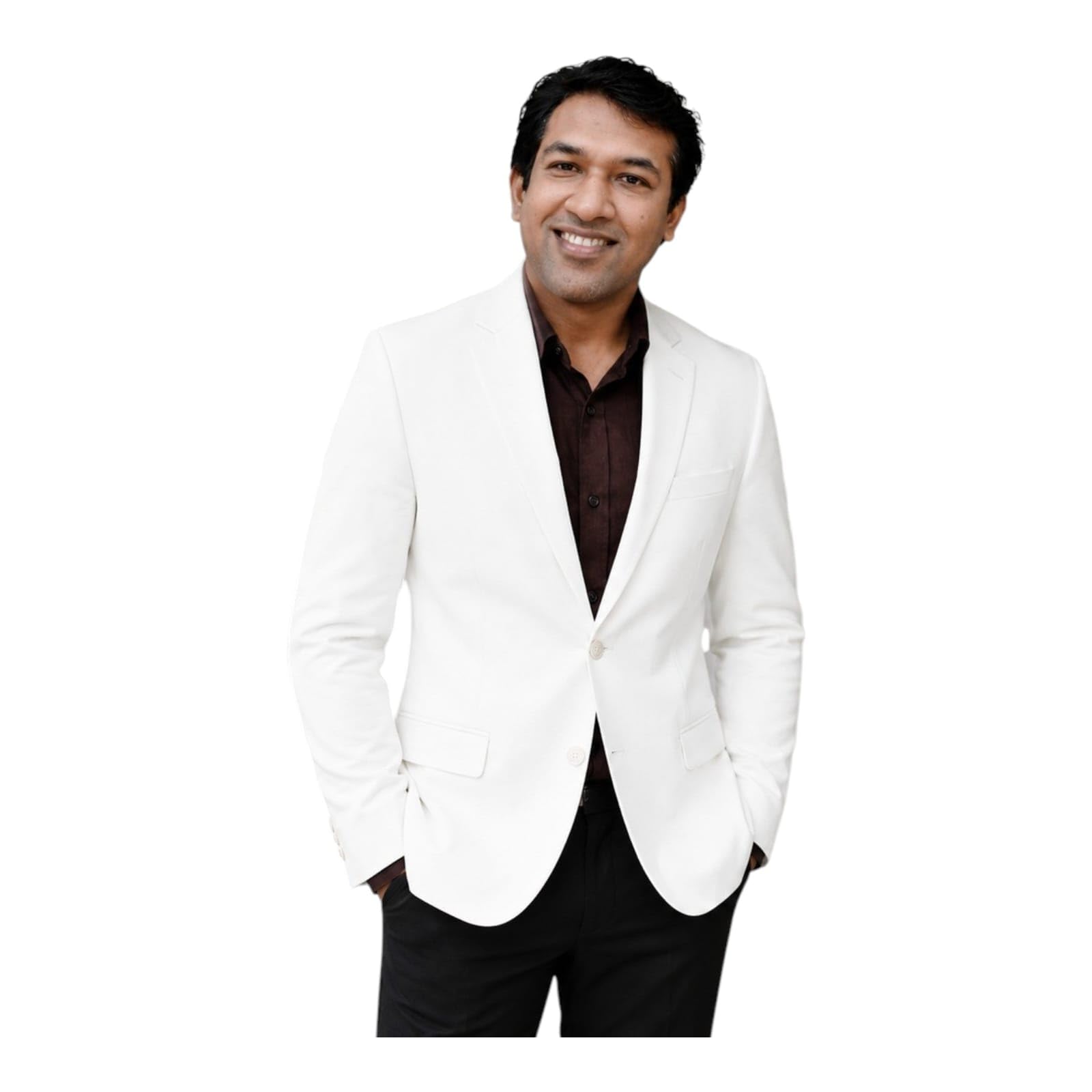 Men's Slim Fit Single Breasted Blazer with Customised Measurement