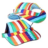 HIAKDOFT 2個 調節可能あご紐付き犬用スポーツ帽子 日よけ効果と通気性良好 耳デザイン 小型子犬向けアウトドア用キャップ