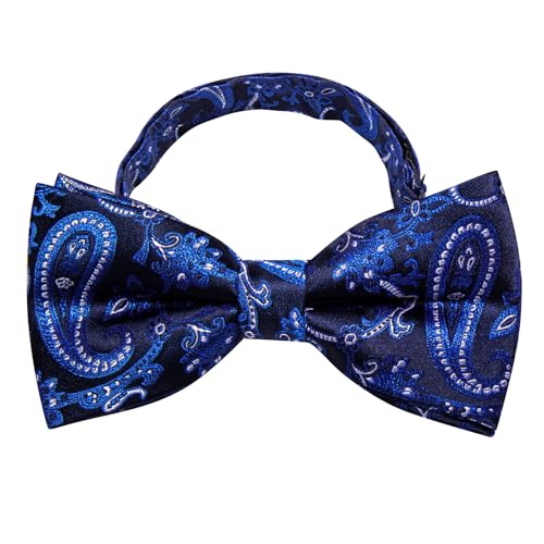 Image of YourTies Bow Ties for Men Pretied Bowties Solid Color Satin Bow Tie Formal Business Tuxedo Wedding Party Prom