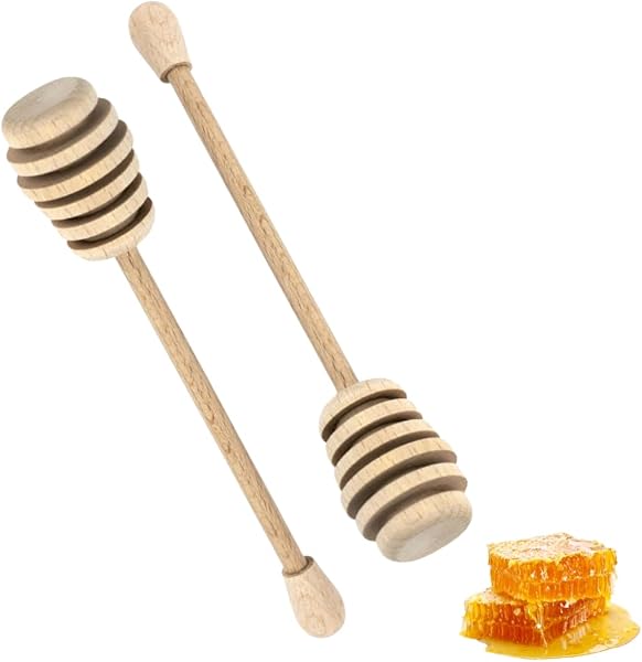PARENCE Lot de 2 cuillères à miel en bois de 17,5 cm
