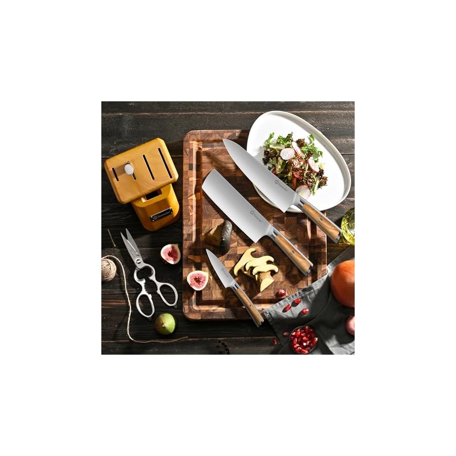 Sunnecko-knife-sets-for-kitchen-with-block-Kitchen-Knife-Set-of-6pcs-with-High-Carbon-Stainless-Steel-14116-kitchen-knives-knife-block-set-with-Olive-Wood-Handle-chef-knife-set Sunnecko knife sets for kitchen with block - Kitchen Knife Set of 6pcs with High Carbon Stainless Steel 1.4116 kitchen knives - knife block set with Olive Wood Handle chef knife set