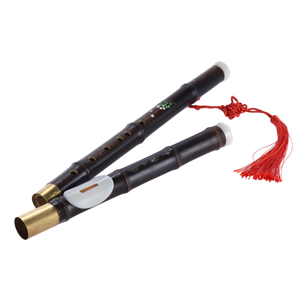 Bau,HUIOP Detchable Natural Black Bawu Ba Wu Transverse Flute Tuyau Instrument de musique en G Key pour débutants Music Lovers comme cadeau,cadeau pour enfant,Bau