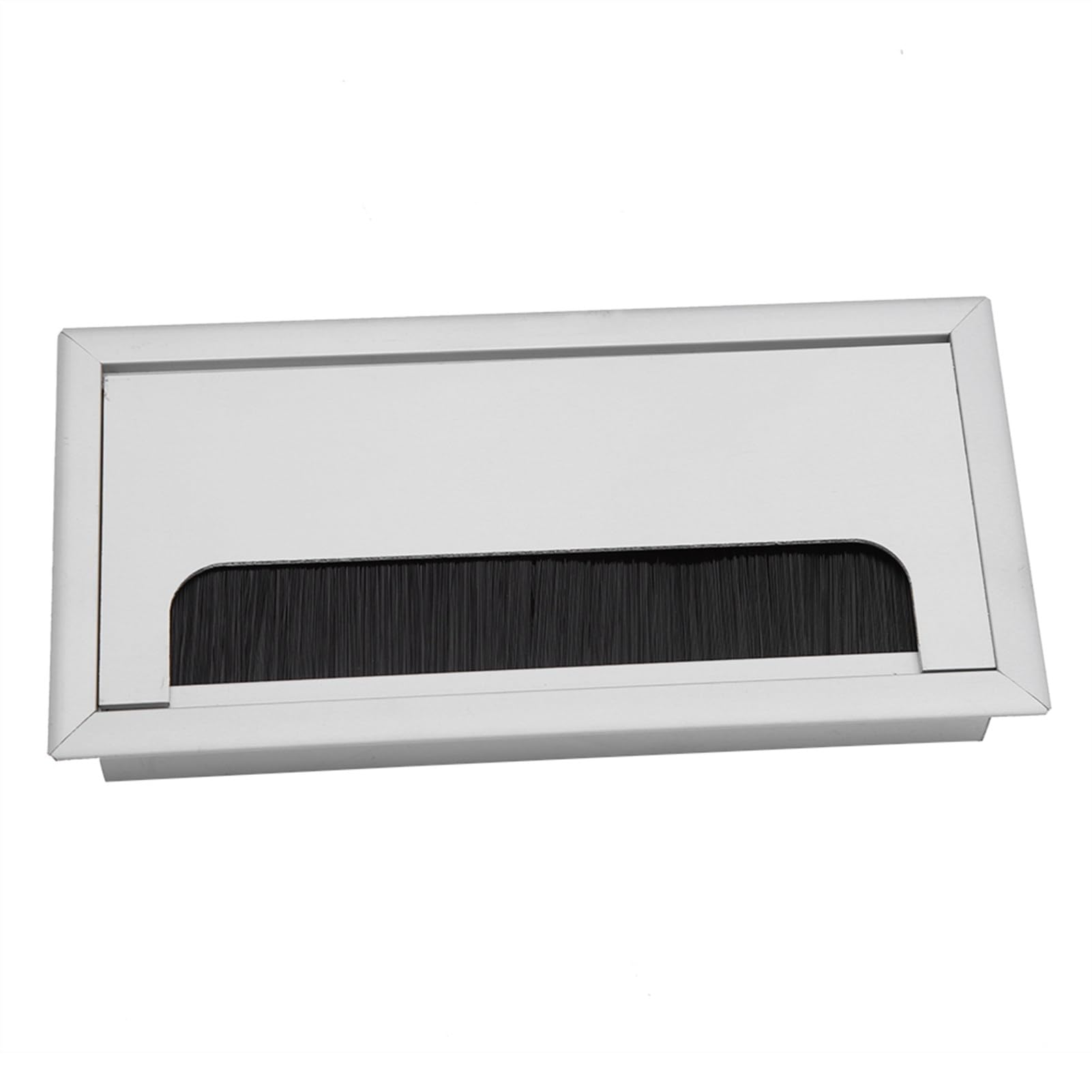 Passe-câble Carré En Aluminium Pour Bureau - Gestion Des Fils PC - Couvercle Avec Brosse Anti-poussière