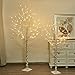 Vanthylit Prelit Birch Tree Light, White Christmas Tree for Home Party Wedding Holiday Christmas Decorations Outdoor Indoor Light Up Trees - 2 Pack 5FT 6FT (Timer)