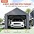 VEVOR Carport 10'x20' Heavy Duty Steel Car Canopy, Portable Garage with 4 Sand Bags, Roll-up Ventilated Windows & Removable Sidewall, All-Season Tarp for Truck SUV Boat Car, Party, Equipment Placement
