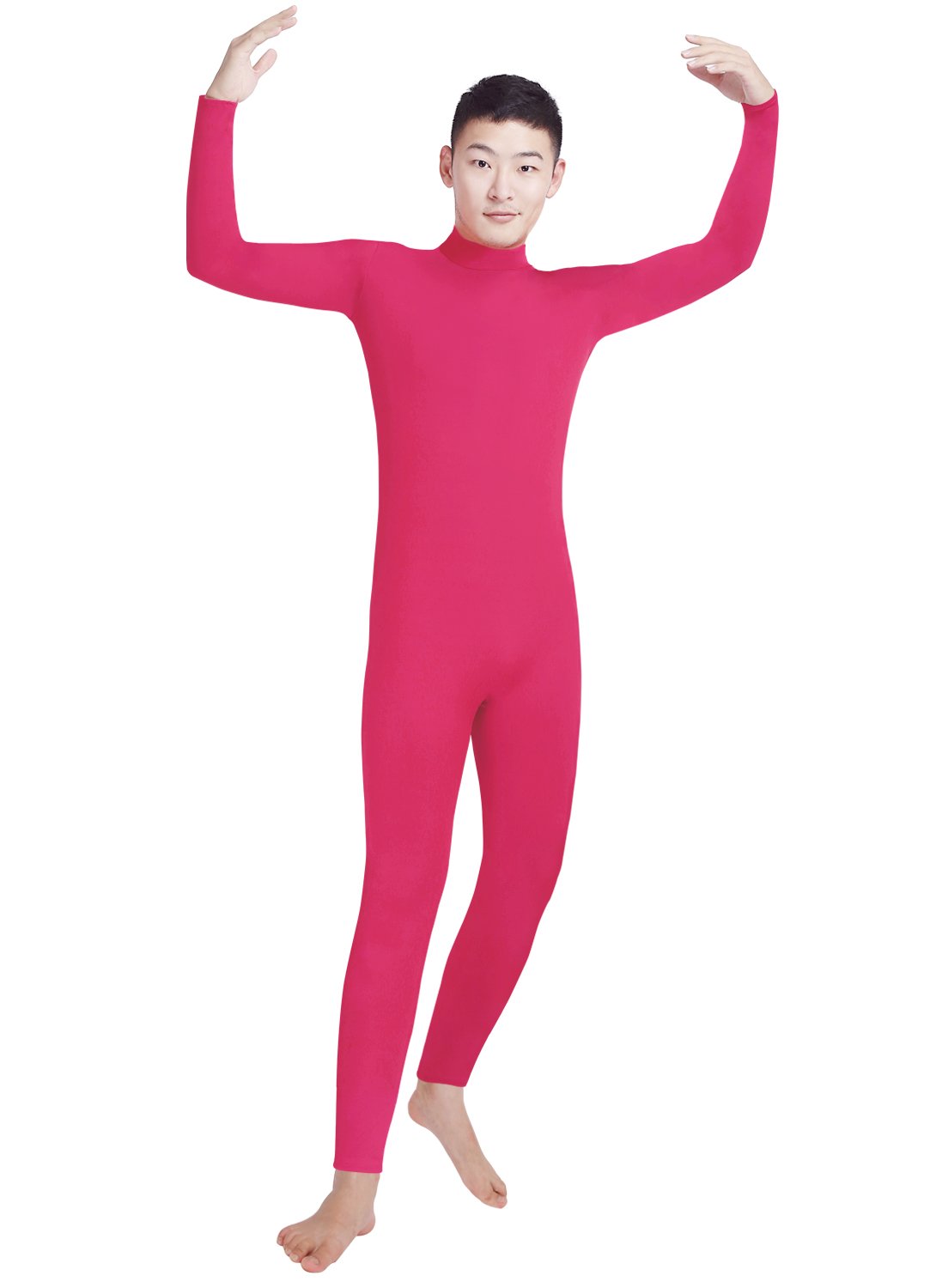 Shinningstar Boys' Men's Zentai Unitard Spandex Turtleneck Long Sleeve Dancewear Bodysuit