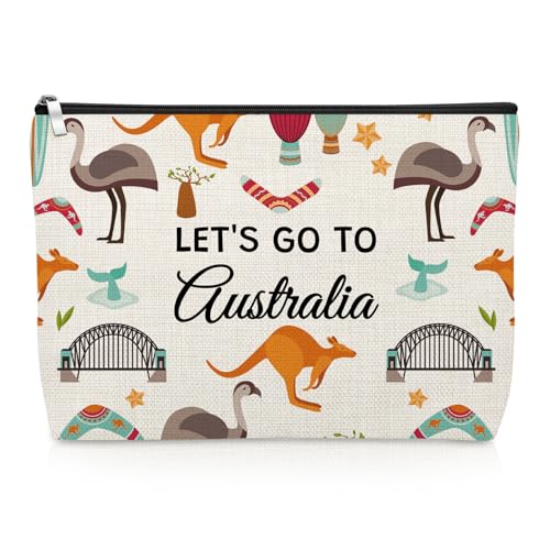 Australia Lover Travel Makeup Bag Gift for Friends & Family