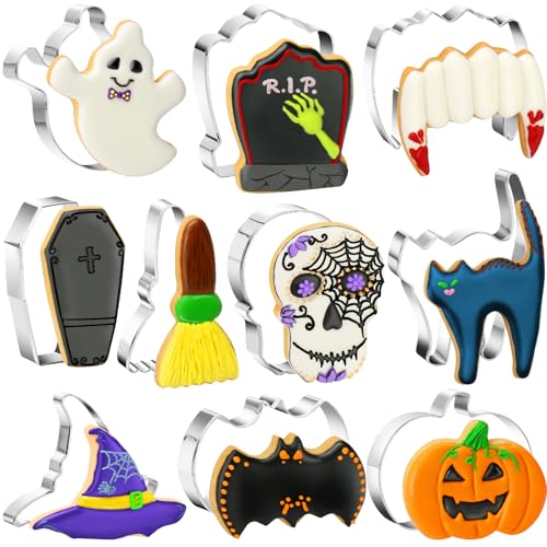 Doudoule 10Pcs Halloween Cookie Cutters cover