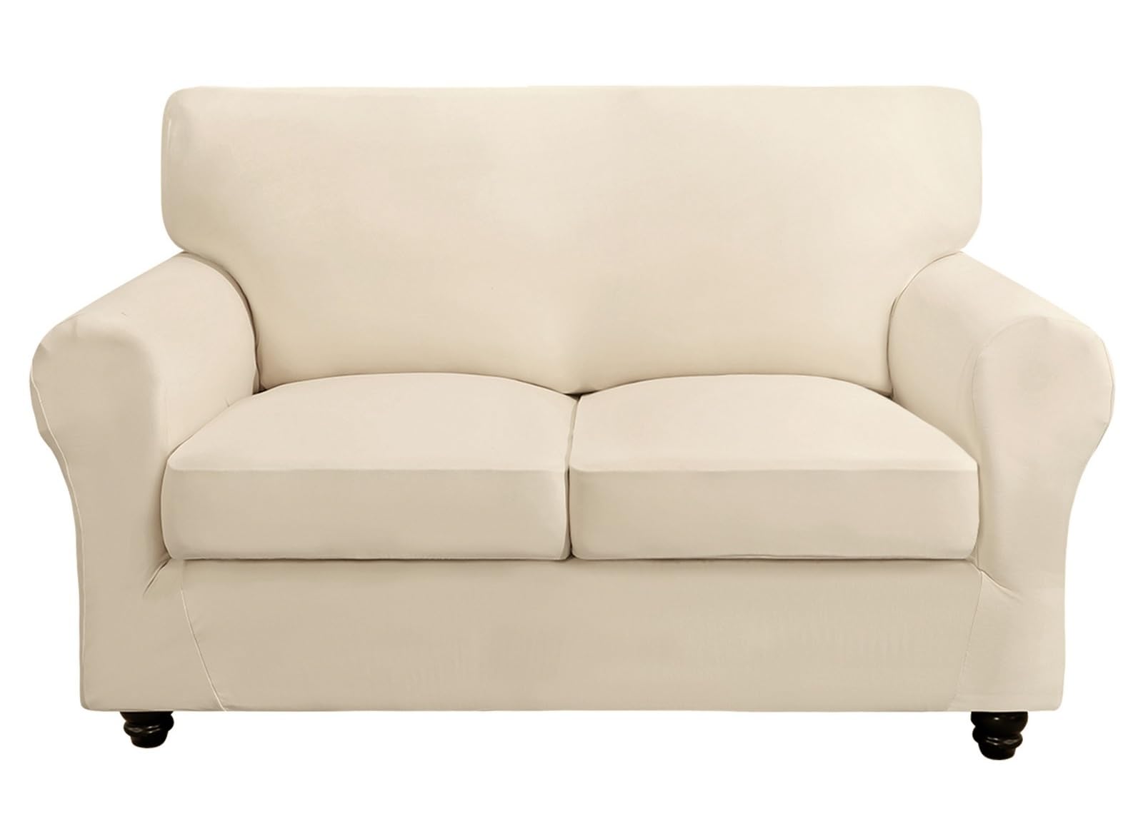 SearchI Stretch Sofa Cover Couch Cover, 3 Pieces Loveseat Slipcover with 2 Separate Cushion Cover, Washable Furniture Protector for Living Room(