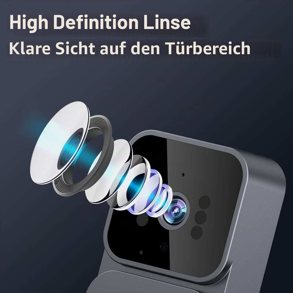 KEPEAK Video Türklingel mit Kamera – Türklingel Funk 4,3 Zoll Farbdisplay, 70° Weitwinkel, Nachtsicht, Zwei-Wege-Audio, 800mAh Akku – Kabellose Funkklingel ohne App & WLAN, einfache Montage