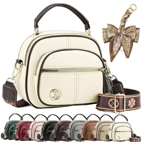 Bousalutend Crossbody Bag, Classic Luxury Leather Bag with Multifunctional Compartments, Adjustable Wide Shoulder Strap