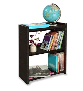 BURLYWORTH Lorena Bookshelf for Books/Multipurpose Bookcase/Wooden Modern Book Display Rack/Cabinet/Open & Closed File Storage Rack Shelf/Wall Corner Floating Shelves for Home,Study Room & Office