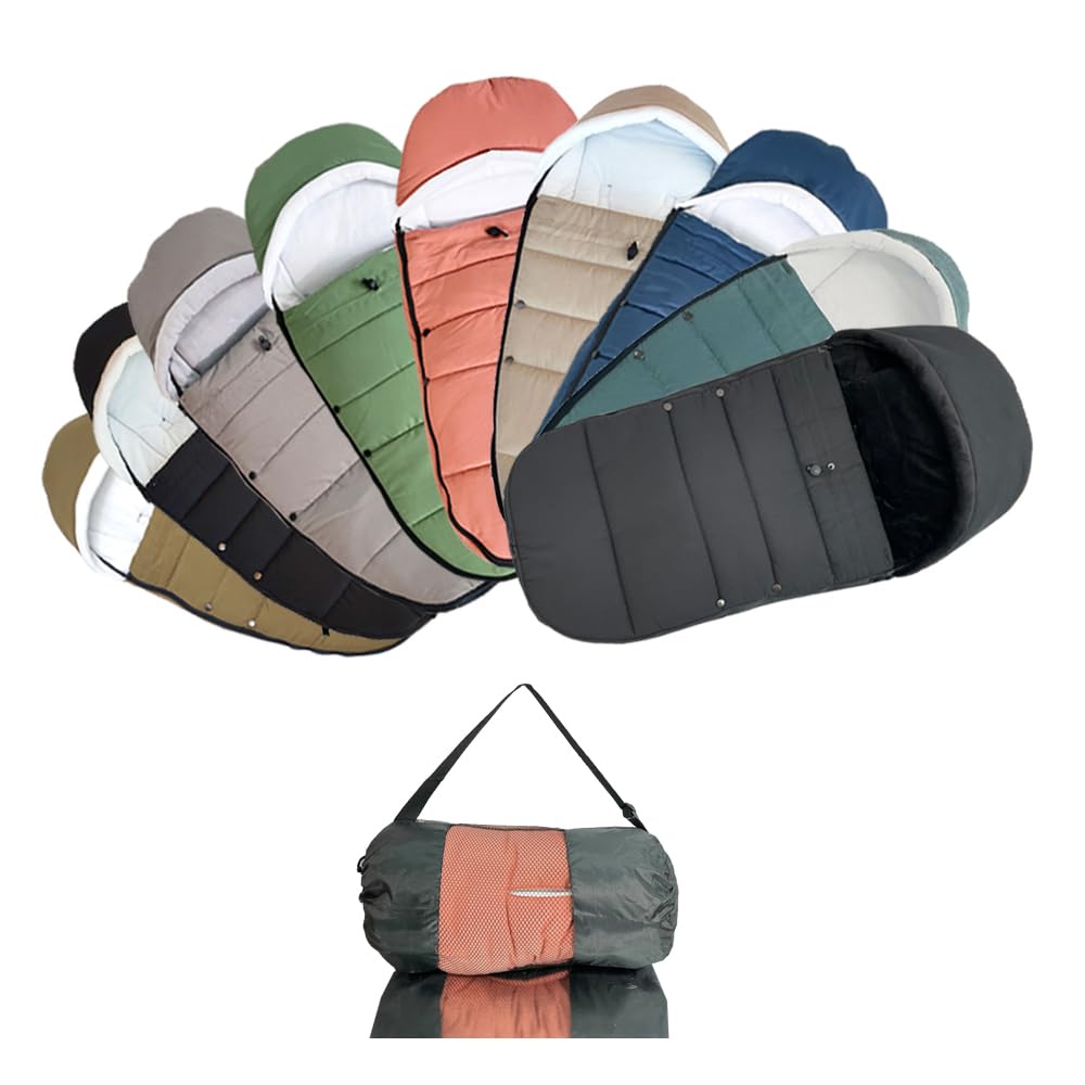 Universal Footmuff Pram, Winter Sleeping Bag, Pushchair Accessories, Compatible with Pushchairs The Babyzen YOYO2, Cybex, Black