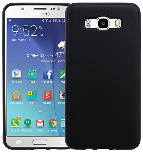 Movoja® Samsung Galaxy J7 2016 móvil Case | Negro Mate | Famosos Ajuste | Carcasa Mate Samsung galaxyj7 Cover Apple Samsung Galaxy de J7 Negro Mate
