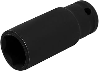 Aexit 1/2-Inch Square Hand Operated Tools Drive 22mm Chrome Vanadium Steel 6-Point Deep Impact Socket Model:33as286qo233
