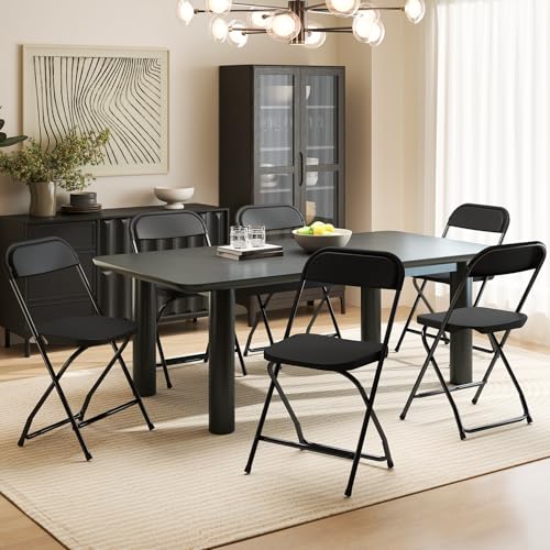 Image of DUMOS Folding Chairs Sets of 6, Portable Chairs, Home Office