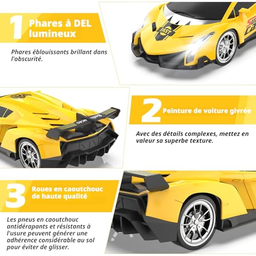 Mieryd Voiture Télécommandée, 1:18 Voiture de Course Cadeau pour Enfants – vue 5