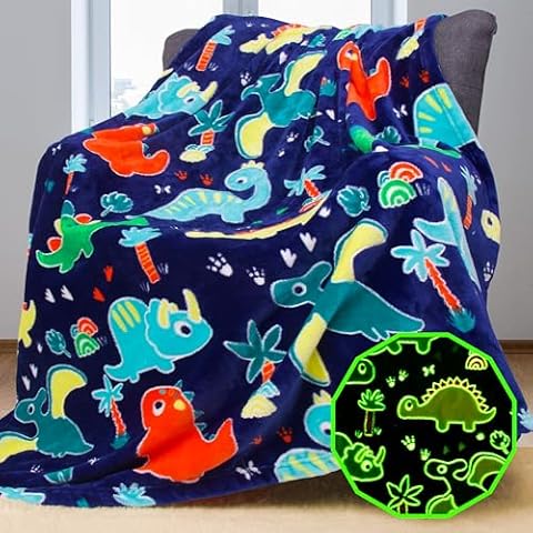 YISUMEI Dinosaur Glow in the Dark Blanket Cover