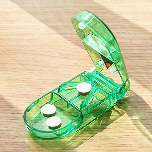 Easyeeasy Draagbare Mini Plastic Medicijn Pil Compartiment Opbergdoos Tablet Snijder Handige Doorzichtige Opbergdoos Pil… - Image 7
