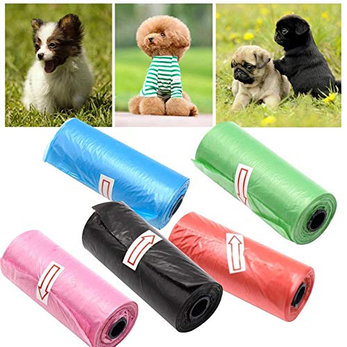 75 rollos de plástico portátil para pañales de viaje, bolsas de pañales desechables de un solo uso, bolsa de basura de 22 x 28 cm