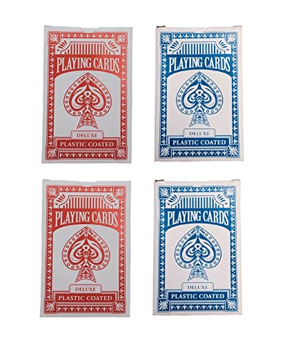Zugar Land Economy Playing Cards 4 Decks (Red/Blue) 55x86mm