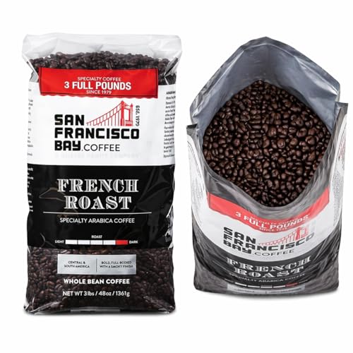 San Francisco Bay French Roast Gourmet Dark Roast 100% Arabica Coffee, 3lb, Kosher