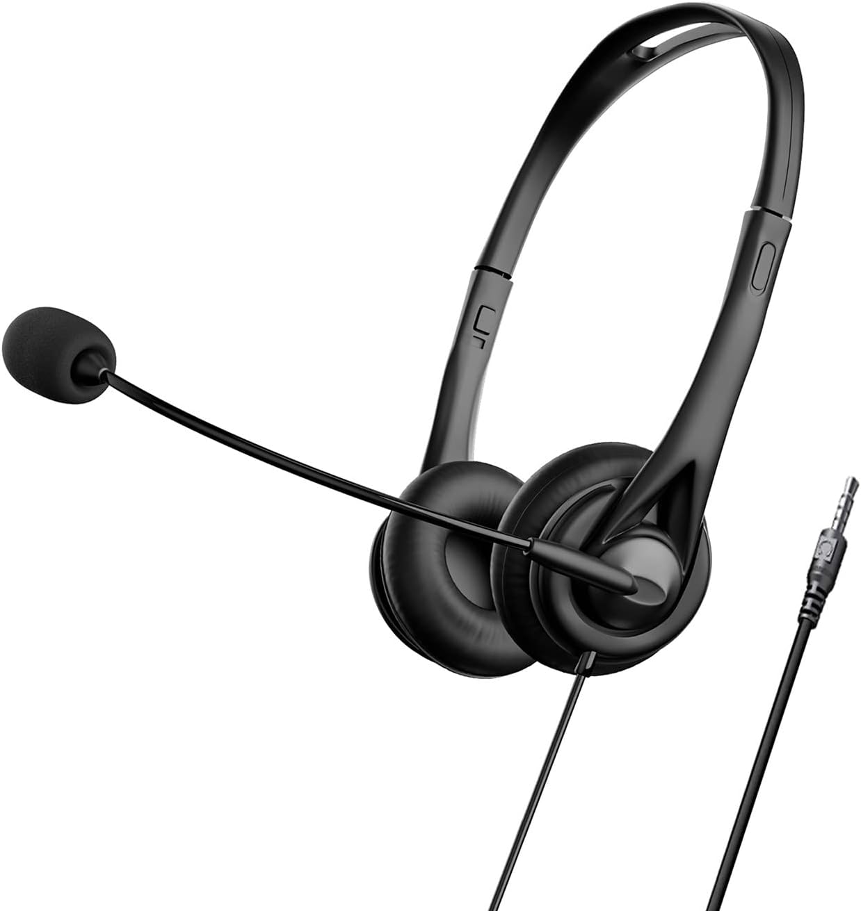 Wired Headset with Microphone for PC Laptop, 3.5mm Stereo Earphone, Computer Headphone, Comfortable Wear, Intelligent Noise Reduction, for Home, Office, Music, Gaming