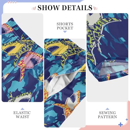 Colorful Sharks Abstract Boys Pants for Kids Jogger Pants with Pockets S-XL4