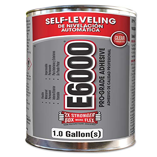 E6000 244021 Low Viscosity Adhesive, Clear, One Gallon