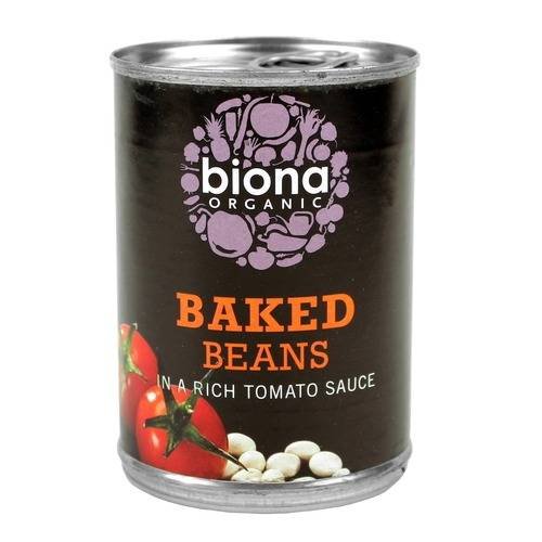 Biona Organic Baked Beans In Tomato Sauce Can 420g (Pack of 6) Grocery