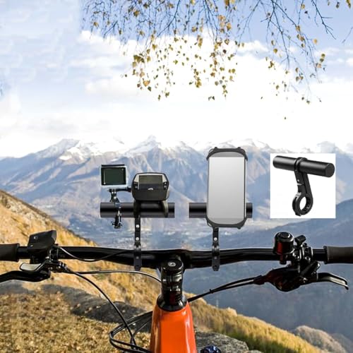 Wxinsheng Fahrradlenker Verlängerung Set,2pcs Fahrrad Lenker Extender,10cm Fahrradlenkerzubehör aus Aluminiumlegierung,Einzelclip Lenkerverlängerung,für Motorräder,zur Befestigung von Tacho, Licht