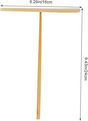 Miniatura 2 de Hemoton Esparcidor de crepé de bambú de madera, 5 piezas, esparcidor de panqueques con cepillo de pastelería