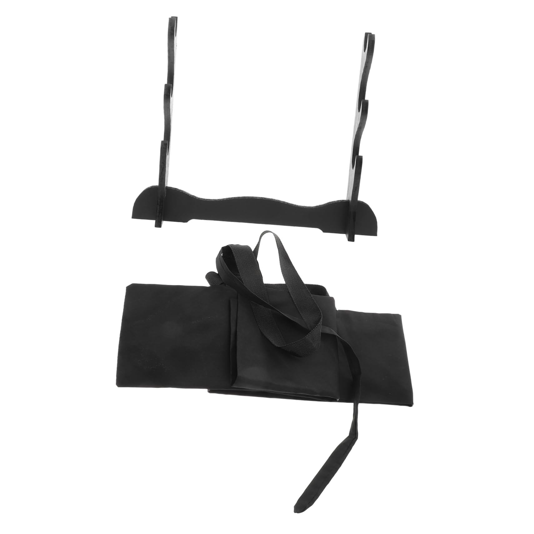 VICASKY Single Knife Holder Wall Mount Sword Stand Wood Knife Organizer Rack Sword Cover Bag Set