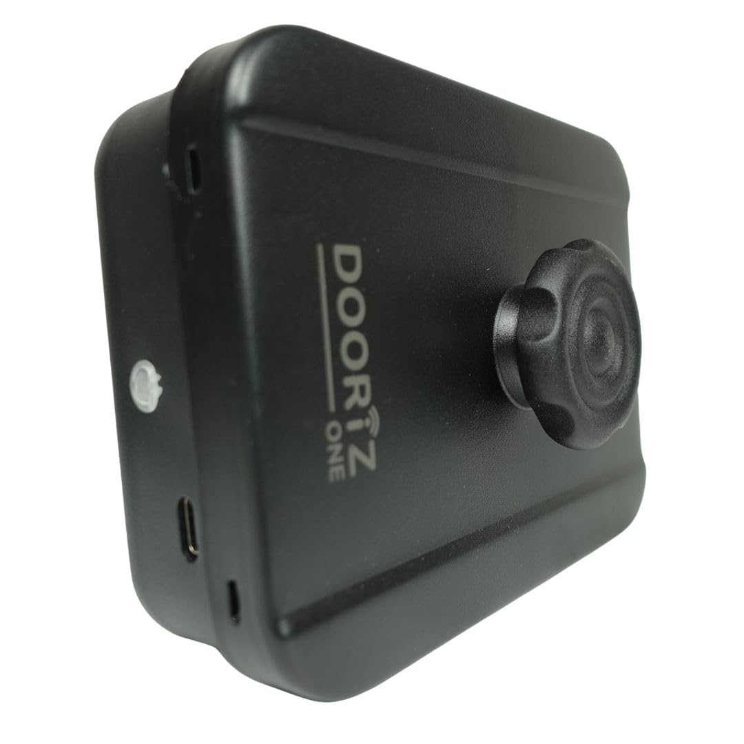 Cerradura invisible de seguridad de acero con mandos | Cerrojo inteligente antirrobo y antiokupas para puerta exterior e interior | Entrada USB-C y pilas Procell - DOORIZ ONE (Negro, 2mandos)