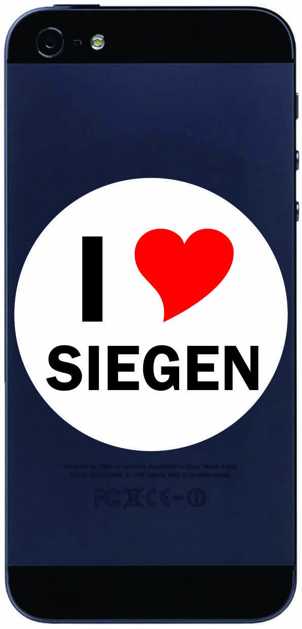 Adesivo Per Telefono I Love Kuehlungsborn, Pellicola Oracal 7 Cm, Resistente Ai Raggi UV, Made In Germany