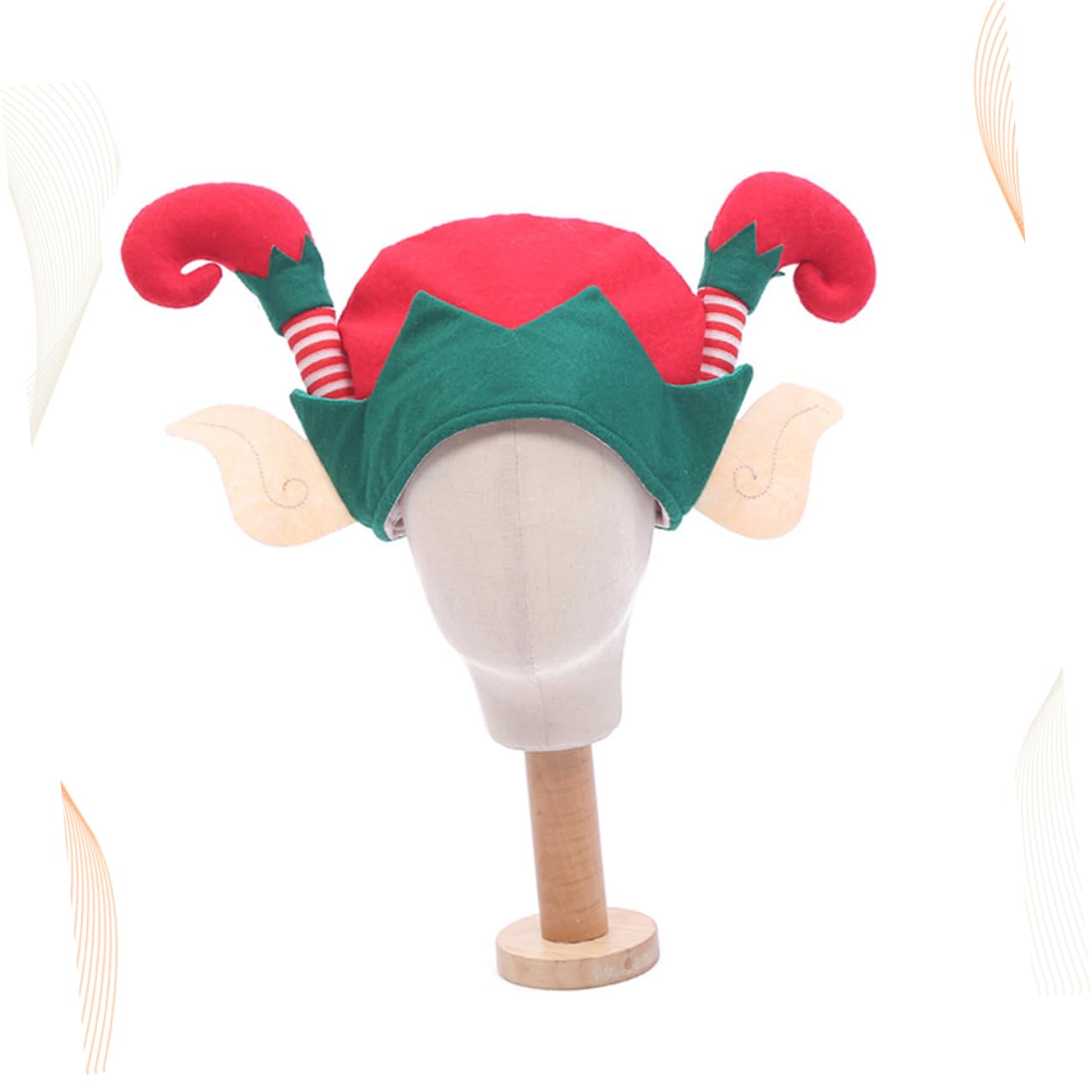 Amosfun 3st Nikolausmütze Weihnachtsmütze Zubehör Elfenmütze Mit Ohren Weihnachtskostüm Hut Dekorativer Weihnachtshut Elfenmützen Für Erwachsene Clown-hut Dekorativer Hut Cosplay Ältere