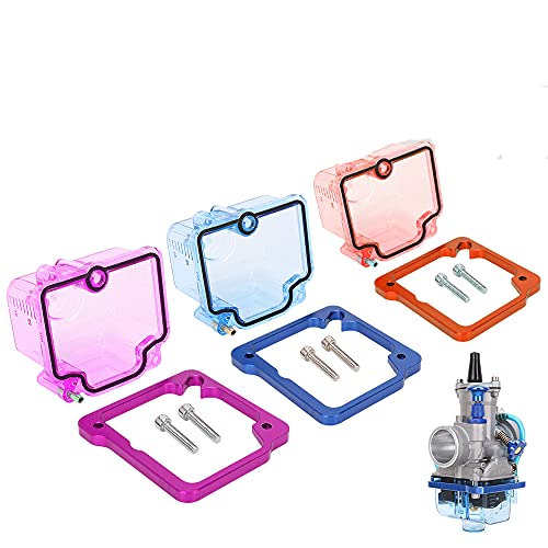 USTPO Motocicleta Carburador Transparente Fondo Protector Shell Carburador Aceite Cap Plástico Ajuste para PWK 28mm 28 30mm 30 32mm 32 34mm 34 Carb - Naranja Cover