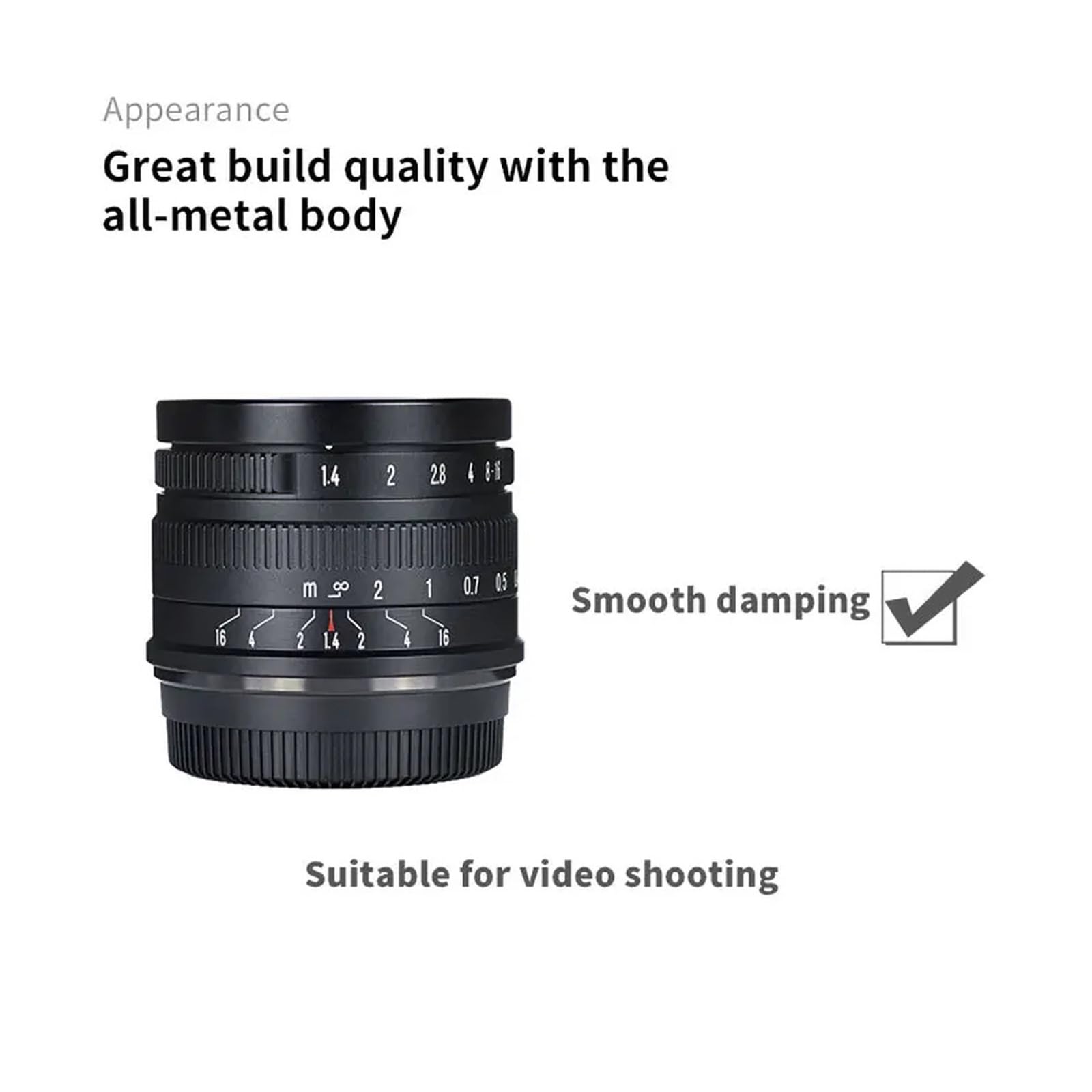 DSLR Camera Lens, Lente Principal F1.4 II de 35 mm, Compatible con Sony E