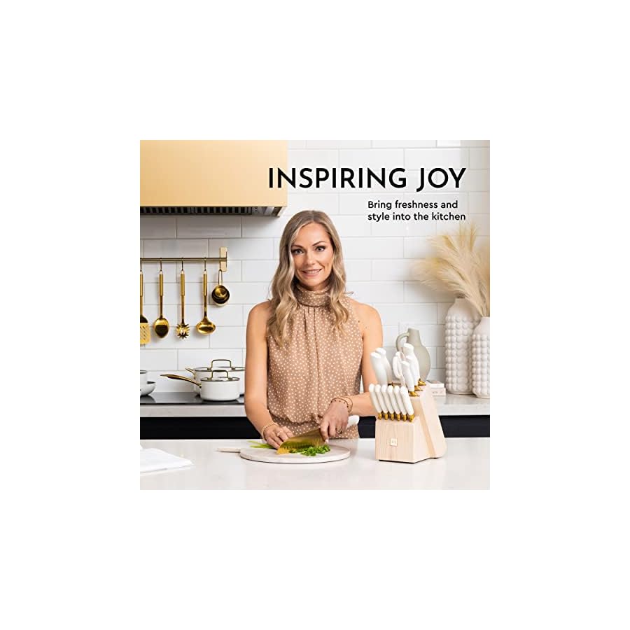 White-and-Gold-Knife-Set-with-Block-Self-Sharpening-14-Piece-Luxurious-Titanium-Coated-Gold-and-White-Kitchen-Knife-Set-Ashwood-Wood-Knife-Block-with-Sharpener-White-and-Gold-Kitchen-Accessories White and Gold Knife Set with Block Self Sharpening - 14 Piece Luxurious Titanium Coated Gold and White Kitchen Knife Set & Ashwood Knife Block with Sharpener - White and Gold Kitchen Accessories