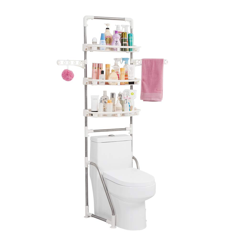 Buy BAOYOUNI Bathroom Organizer Over Toilet Storage Shelf 3Tier Space