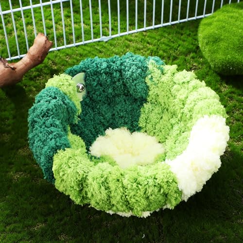 Image of GANAZONO Cozy Plush Parakeet Nest for Cage Winter Bed - Soft Warm Bird Sleeping Hut for Parrots Lovebirds Cockatiels Conures Small Pets 6.69X6.69X3.93In