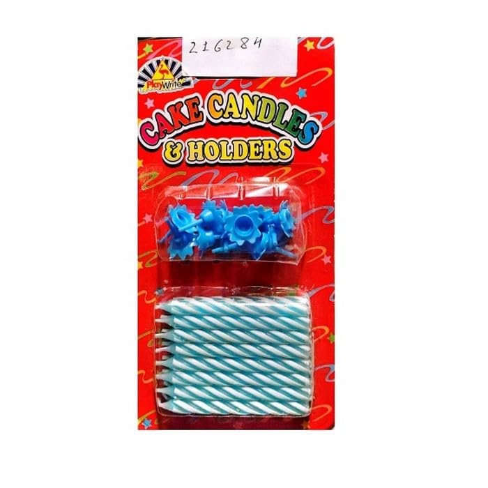 Playwrite - Candle and Holder (One Size) (Blue/White)