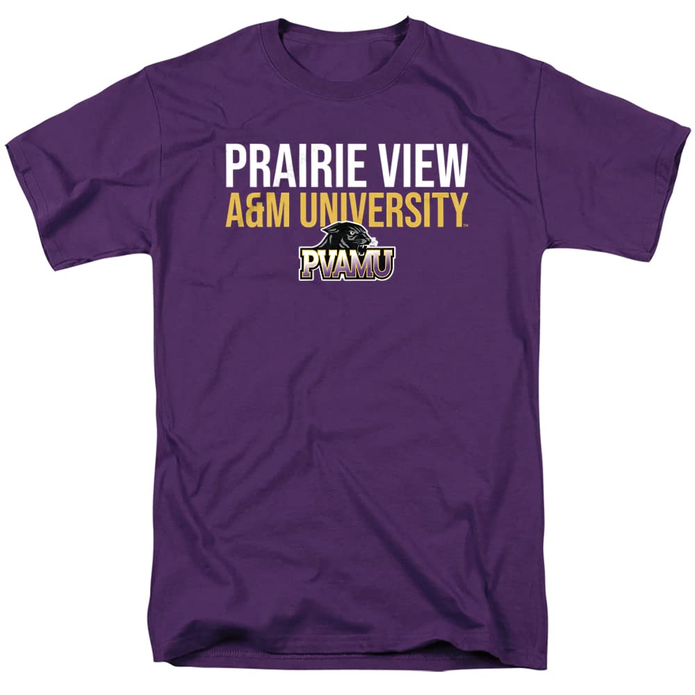 Prairie View A&M University Official Stacked Unisex Adult T Shirt,Stacked, Small