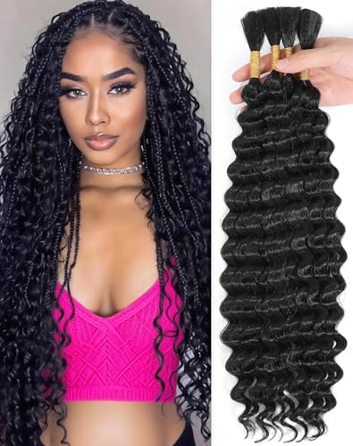 22 Inch Human Braiding Hair For Boho Braids 110g...