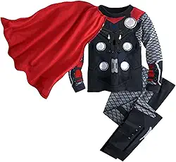 Conjunto de pijama de algodão para crianças, meninos, meninas, personagem de super-herói, roupa de dormir