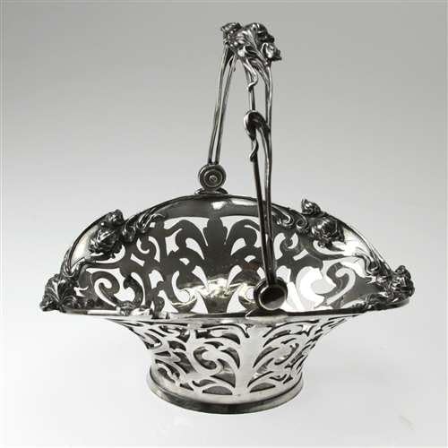 Basket by Derby Silver Co., Silverplate Grill Baskets