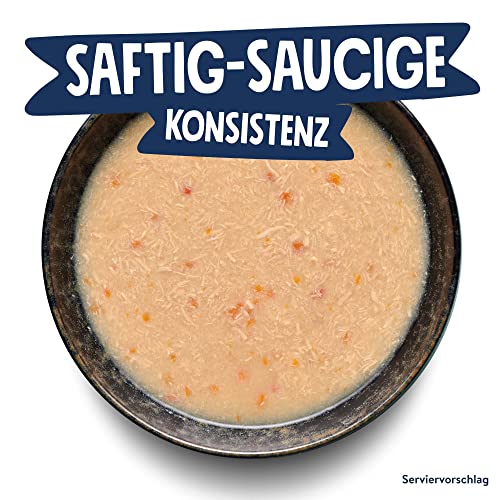 Pets Deli Soup Snack Katzen Suppe Huhn & Karotte, ideal für wählerische Katzen, Topping & Belohnung, getreidefrei, ohne Zucker, 12x40g, Premium Qualität