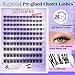 wiwoseo Press on Lashes Self Adhesive Eyelashes Clear Band Lashes Clusters No Glue Needed Self-Adhesive Lash Clusters Pre Glued Eyelash Clusters Lashes Resuable False Eyelashes (8-16MM)