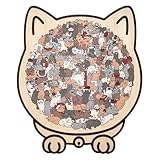 Katzenpuzzle, 135 Teile Lernspiele, Pädagogisches Holzpuzzle Zur Dekoration, Anspruchsvolles Unregelmäßiges Puzzle Für Kleinkinder Mädchen Vorschulkinder Und Gruppenaktivitäten