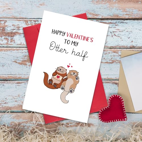Funny Otter Valentines Day Card Gift for Boyfriend Girlfriend, Otter I Love You Valentines Day Cards Gifts for Husband Wife4